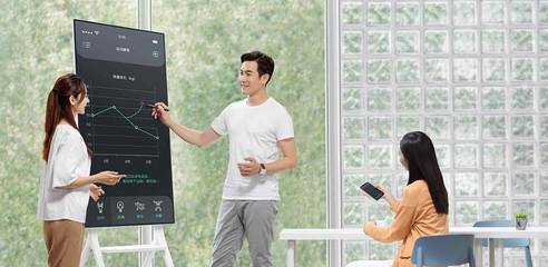 四川MAXHUB V5旋转会议平板经销商深度解析 55英寸触控一体机DM55CA，重新定义高效协作